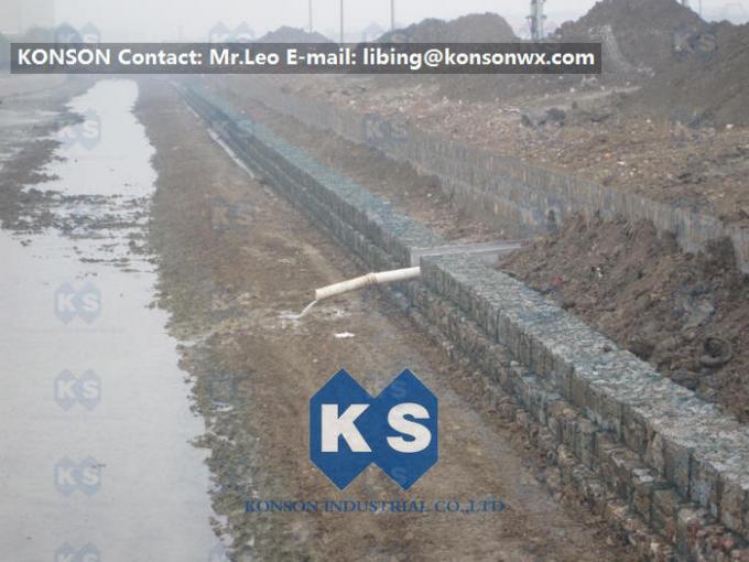Fil galvanisé de fer hexagonal/prenant des boîtes au filet de Gabion pour l'empêchement de berge