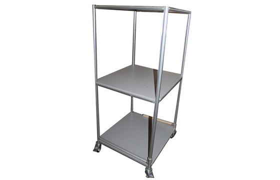 Industrial 2 Tier Caster Steel Pipe Rack By Aluminum Pipe And Pipe Joints