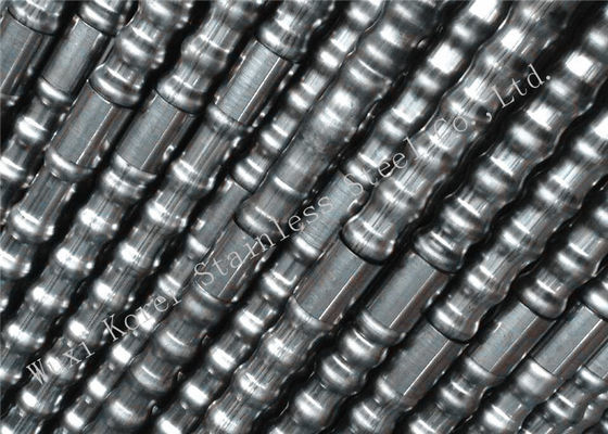 304 / 316L Corrugated Welded Threaded Stainless Steel Pipe , Corrugated Stainless Steel Tubing